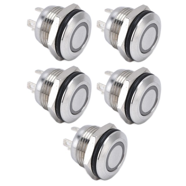Button Switch, Self Reset 1 NO Flat Top Switches Power Accessories For Automobile Equipment For Household Appliances AC220V Red