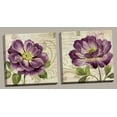 thumbnail image 1 of Vintage Study in Purple; Two Beautiful Postcard Style Floral Roses; Two 12x12in Stretched Canvases; Ready to hang!, 1 of 1