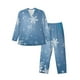 thumbnail image 1 of Balery Snowflakes1 Pijama para Hombre de Dos Piezas con Manga Larga, Conjunto de Dormir y Descanso Suave con Bolsillos-Small, 1 of 7