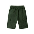 thumbnail image 5 of Odeerbi 4-14 Years Teen Boys Cargo Shorts Summer Cotton Bermuda Shorts Athletic Sports Shorts Elastic Waist Outerwear Workwear Shorts, 5 of 9