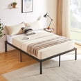 thumbnail image 3 of VECELO 14.2" Full Size Metal Platform Bed Frame, Heavy Duty Steel Slat/Mattress Foundation, No Box Spring Needed, Black, 3 of 7