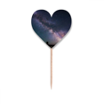 thumbnail image 1 of Morado oscuro luz estrellas Galaxy Etiqueta del corazón de la bandera del palillo de dientes, 1 of 3