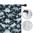 thumbnail image 4 of Blackout Kids Curtains,DarkBlue Cartoon Dinosaurs Leaves Pattern Childrens Insulated Curtains Set Of 2,Bedroom Essentials,Toddler Room Decor 42"x54", 4 of 5