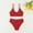 Red, variant on ATOGUTA Teen Girls' Swimsuits Two-Piece V-Neck Bikini Adjustable Shoulder Straps Swimsuit Kids Bikini Red, Size 8-15