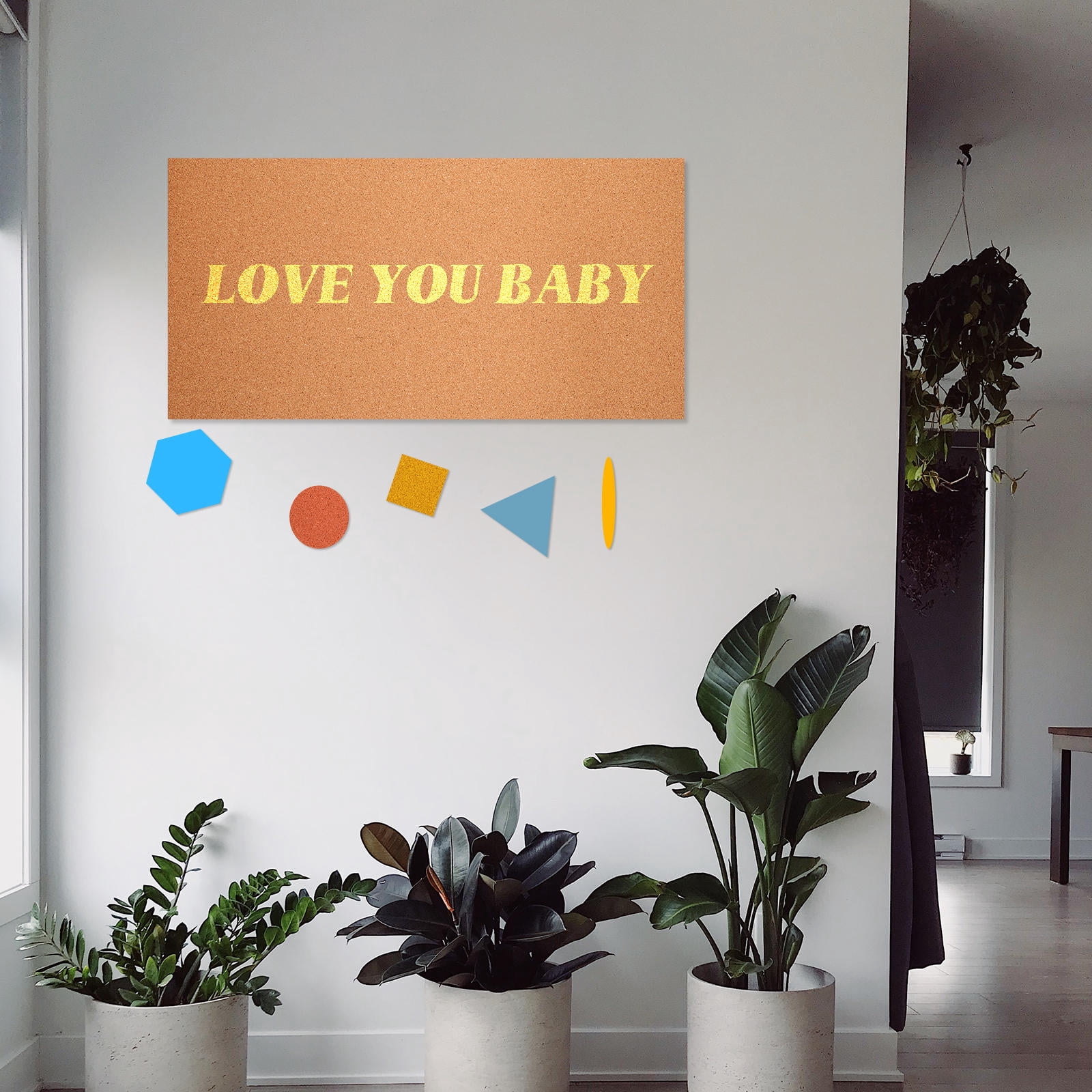 BESTOYARD 1Set Light Brown Cork Message Board for Home Photo Display and Wall Bulletin with Self Adhesive Design