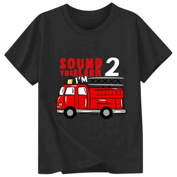 Tiijoy Toddler Boys Birthday Shirt Graphic Tee Short Sleeve Crew Neck T Shirt Top, Sizes 2