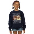thumbnail image 2 of Friends Girls Fair Isle Holiday Armadillo Sweatshirt, 2 of 3