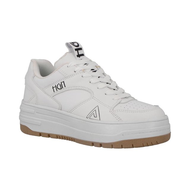 Tenis Mujer Hgn By Mr Shu Textil Casual Urbano Cordones Ligero Comodo Resistente blanco 25