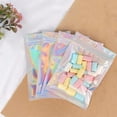 thumbnail image 3 of Set of 50 Holographic Rainbow Color Bags,Mini Plastic Aluminum Foil Pouch,Resealable Smell Proof Bags,Packaging Bags,Sealable Mylar Bags,for Food Jewelry Storage (4x6 inch), 3 of 6