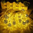 thumbnail image 3 of Cadena de luces LED con forma de bola redonda de hierro hueco, decoración navideña para patio marroquí, cadena de luces con batería solar, caja de luces, 3 of 5