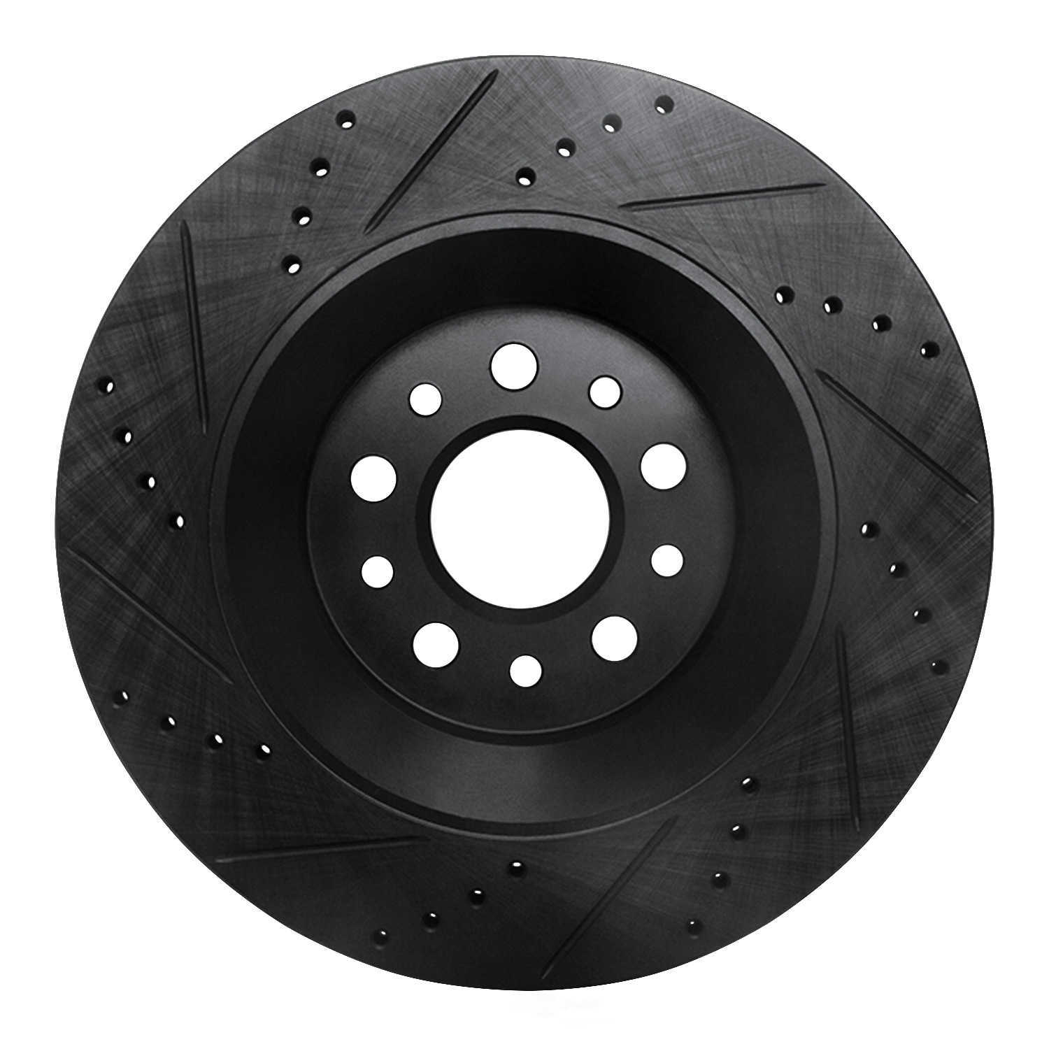 Dynamic Friction Company 633-79010R DFC Brake Rotor - Drilled And Slotted - Black