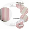 thumbnail image 5 of 54x78 Inch Shower Curtain Decorative Pink Beige Striped Bathtub Bath Curtains Fabric Waterproof Bathroom Decor Modern Farmhouse Retro Lines Small Stall Shower Curtain Set with 12 Hooks, 5 of 6