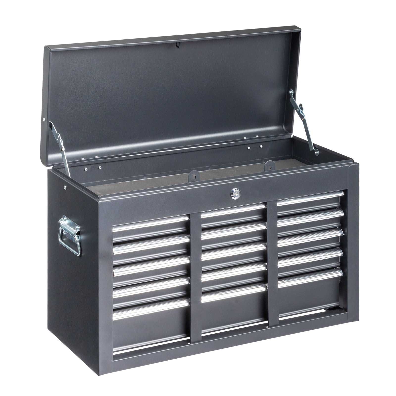 IVV Tool Storage Box Chest with 5 Drawers Steel Repair Tool Box with Lock and Key, Black