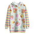 thumbnail image 4 of Psesaysky Capybara Ice Cream Cartoon Print Girls Hoodies Fleece Sweatshirts Hoodie Dress Long Sleeve Cozy lightweight Pullover Tops with Pocket Kids Warm Outwear for 5-6 Years, 4 of 7