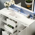 thumbnail image 4 of EVIVA Garci 24 Inch White Transitional Bathroom Vanity with Porcelain Top, 4 of 7