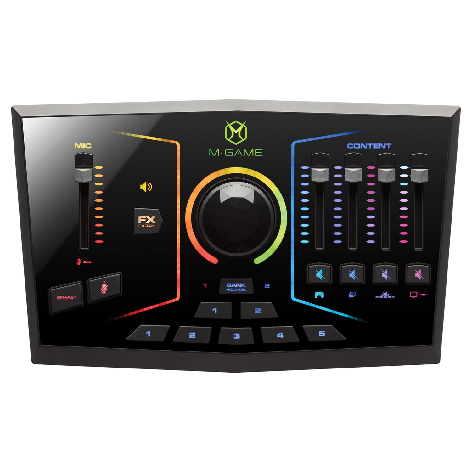 M-Game RGB Dual - Dual-USB Streaming Mixer/Interface with RGB LED Lighting, Voice Effects and Sampler