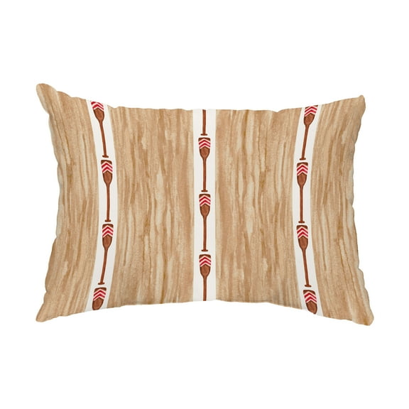 Simply Daisy, 14" x 20" Oar Stripe Trio Ivory Decorative Stripe Outdoor Pillow