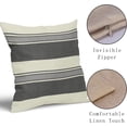 thumbnail image 4 of Black Grey Gray Striped Pillow Covers 20x20 Set of 2 Modern Boho Stripe Pattern Cream Print Decorative Outdoor Pillowcases Farmhouse Throw Cushion Case Decor for Home Couch Sofa Bed, 4 of 6