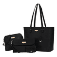 thumbnail image 1 of Set 4 Bolsa De Mujer Impermeable Tote Moda 13.3 Laptop Negro, 1 of 3