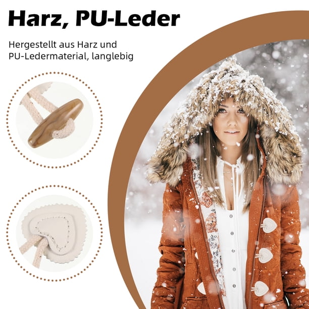 Qarigey 4 piezas de artesanía fina, abrigos pequeños de piel sintética con botones, chaquetas, botones, moda Premium Accesorios de disfraces