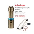Waterproof Dive Underwater 80 Meter LED Diving Flashlight Torches
