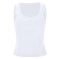 thumbnail image 5 of Lightweight Stretch Sleeveless Tank Camisoles for Women Adjustable Thin Straps Detachable Padding Soft Shirts for Gym Home Travel Outfits Running Walking Athletic Tanks (White,S), 5 of 9