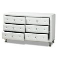 thumbnail image 4 of Zanna Contemporary White Faux Leather Upholstered Dresser by Ember Interiors, 4 of 19