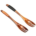 thumbnail image 4 of GUOOL Natural Portable Wooden Fork Students Kids Party Eating Tool Brown Kinking, 4 of 9