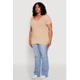 thumbnail image 4 of Womens Plus Size V Neck Short Sleeve Tee, 4 of 5