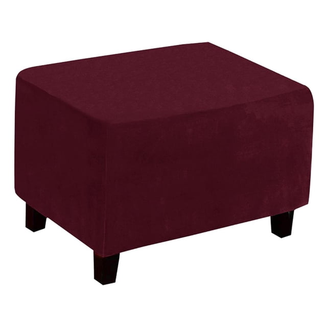Repose-pieds Rectangulaire Housse Amovible ive Série de Meubles Décoration Flexible Extensible Facile à Ranger - Rouge (Housse Seulement Pas Chaise)
