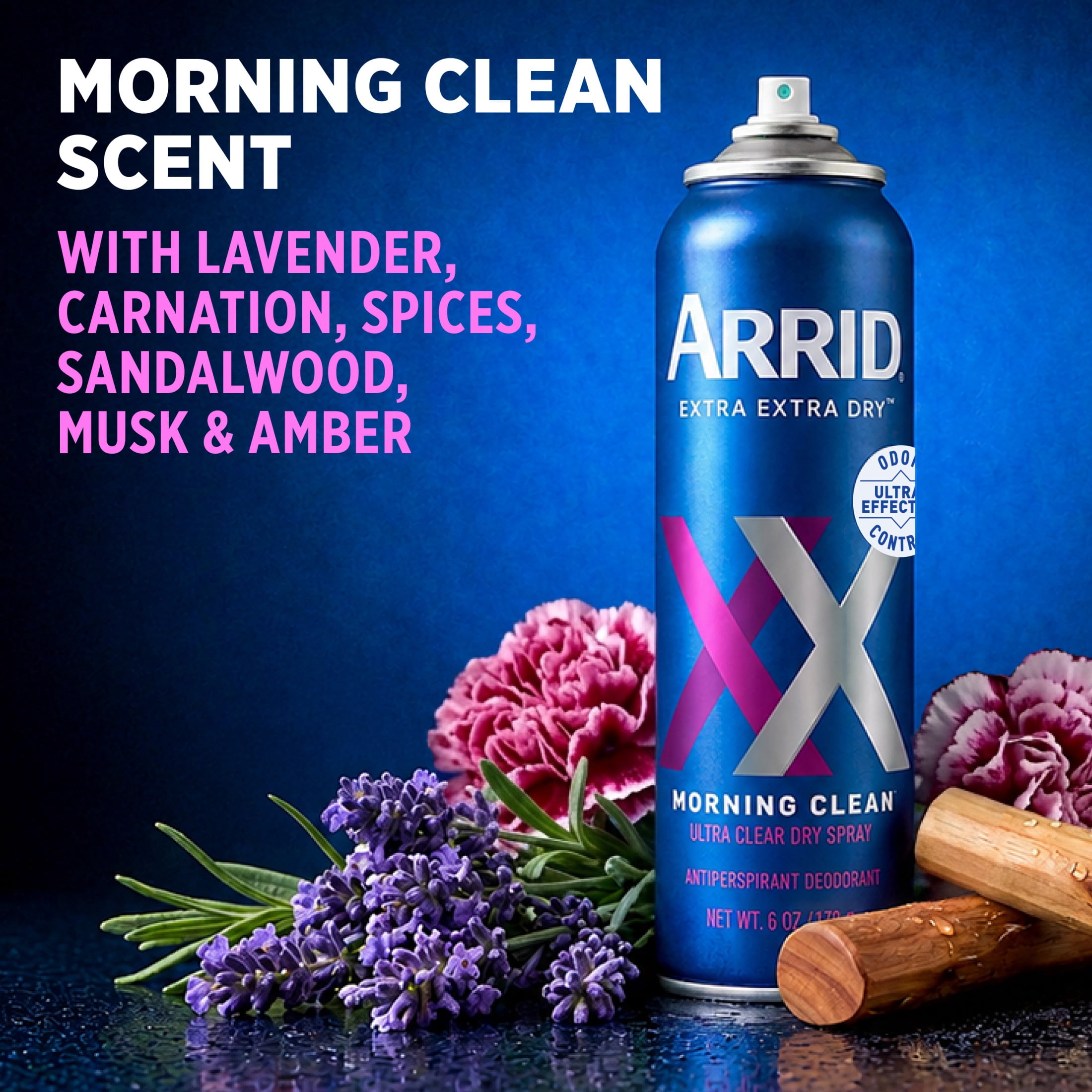 Arrid XX Extra Extra Dry Aerosol Antiperspirant Deodorant, Morning Clean, for Men and Women, 6 oz