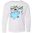 thumbnail image 3 of Inktastic I Want a Hippopotamus for Christmas Hippo in Santa Hat Long Sleeve Youth T-Shirt, 3 of 5