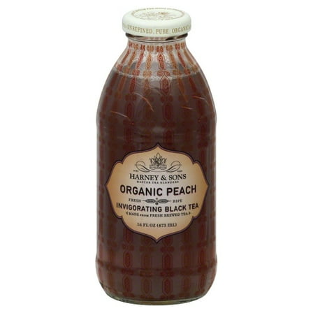 Pack of 12 Harney & Sons Peach Organic Tea 16 oz