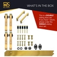 thumbnail image 4 of Rio Salto Mini Gold Barn Door Hardware Kit with Handles, Double Pannel Cabinet Sliding Barn Hardware Track for Sliding Furniture Light Gold, 4FT Track Kit Plus Handles Double Door, 4 of 5