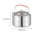 thumbnail image 3 of Outdoor Camping Kettle, 304 Food Grade Stainless Steel Water Boiler, 1.6L Large Capacity Portable Folding Handle Tea Kettle for Camping Hiking Picnic, Ideal for Group Outdoor Activities, 3 of 9