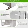 thumbnail image 3 of Mintazer 78" Walk-In Greenhouse, Outdoor Plant Gardening Greenhouse with 4 Independent Skylights & 2 Folding Middle Shelves, White, 3 of 17
