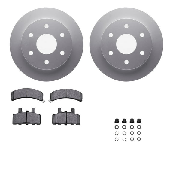 Dynamic Friction Company Front Geospec Brake Rotors with Ultimate Duty Performance Brake Pads includes Hardware 4412-48003