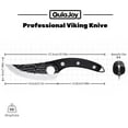 thumbnail image 6 of Qulajoy Viking Knife Black Boning Knife Hand Forged Butcher Knife Sharp High Carbon Steel Hammered Meat Cleaver For Kitchen Outdoor Camping BBQ, 6 of 6