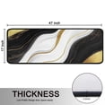 thumbnail image 5 of Kitchen Rugs Sets Of 2,Black Marble Gold Wave Pattern Anti Fatigue Kitchen Mat Rugs Non Slip Washable,Decorative Kitchen Floor Mats for Kitchen,Sink,Laundry,17"x47"+17"x47", 5 of 5