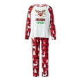 thumbnail image 4 of Christmas Pajamas for Family, Long Sleeve Reindeer Print Raglan Tops + Plaid Pants Set, 4 of 10