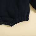 thumbnail image 7 of ZHOGXU Newborn Boys Girls Romper Long Sleeve Letter Embroidery Solid Color Comfortable Bodysuits For Casual Daily Wear,Black,18-24 Months, 7 of 7