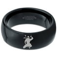 thumbnail image 2 of Tungsten Ninja Samuri Sword Martial Arts Band Ring 8mm Men Women Comfort Fit Black Dome Polished, 2 of 4