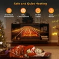 thumbnail image 4 of 24 Inches 3-Sided Glass Electric Fireplace Heater with Remote Control, 4 of 8