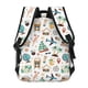 thumbnail image 4 of Disketp Travel1 Mochila Estampada para Hombre y Mujer – Mochila Ligera Clásica con Múltiples Bolsillos para Universidad, Trabajo y Viajes-One Size, 4 of 5