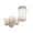 White, variant on Glacial Texture Large Capacity Plastic Refrigerator Jug Set with 4 Cups - BPA-Free, Dishwasher Safe, Slim Design for Iced Drinks, Perfect for Home, Office, Parties, and Gatherings Gold