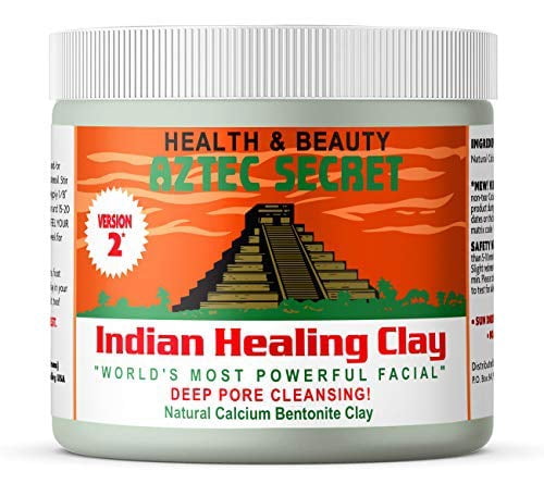 Aztec Clay Premium Mask Set by Etana Beauty  All-In-One Kit Includes 1lb Aztec Secret Indian Healing Clay, 16oz Bragg's Apple Cider Vinegar, Natural Bamboo Bowl, Stir, Scoop, Brush & Tote