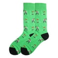 thumbnail image 5 of Men's Creative Golfing Themed Middle Calf Socks Breathable Cotton Blend Athletic Socks for Sports and Casual Wear, 5 of 7
