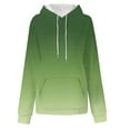 thumbnail image 4 of Zpanxa Women's Gradient Print Hooded Sweatshirt Winter Fleece Pullover Long Sleeve Casual Loose Fit Warm Sweater Top, 4 of 5