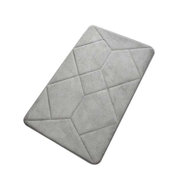 Memory Cotton Absorbent Floor Mat Bathroom Bathroom Mat Rug Soft Carpets for Bathroom Shower Western Non Slip Washable Bath Decorations for Bathroom for Bathroom Floor, Bathtub and Shower, 16x24 Inch