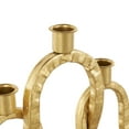 thumbnail image 4 of DecMode 3 Candle Gold Metal Interlocked Chains Candle Holder with Rectangle Base, 4 of 9